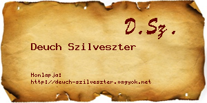 Deuch Szilveszter névjegykártya